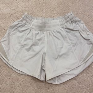 white lululemon shorts